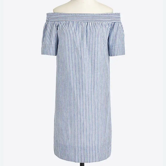 J Crew Factory Off The Shoulder Dress Size 6 - Picture 1 of 5